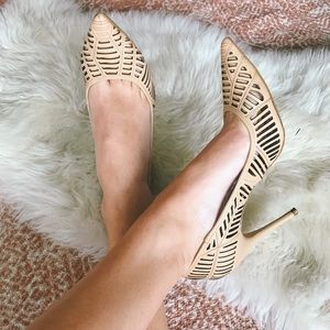 BCBG Nude Cut-Out Pumps